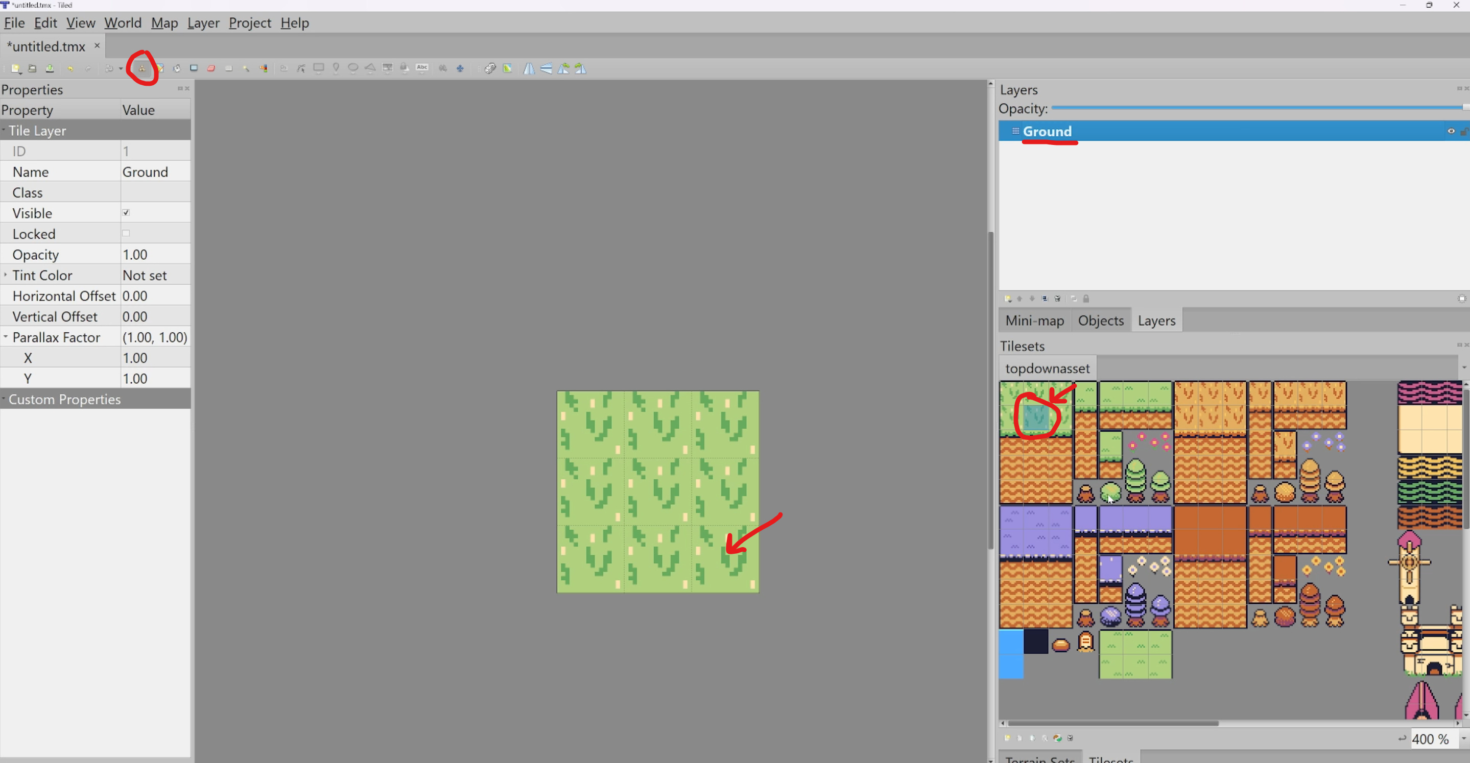How to use Tiled with Kaplay/Kaboom.js