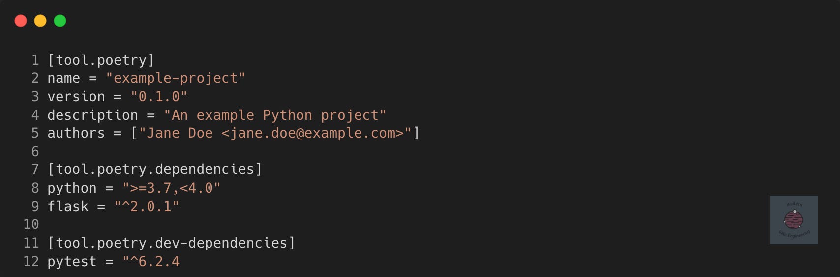 Configuration Data Formats in Data Engineering