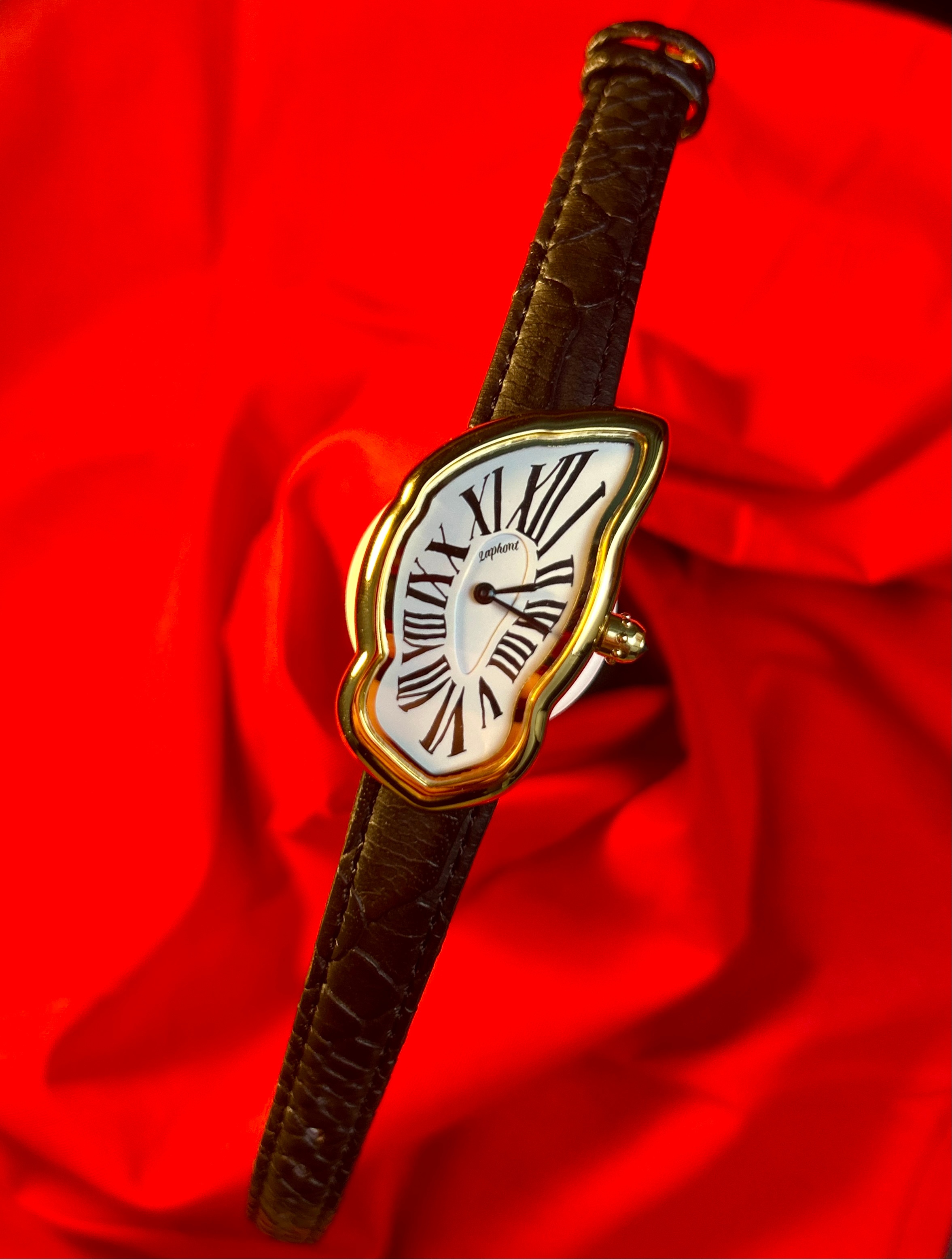 時計 Laphont MELTING WATCH GOLD Melting Watch Gold Black Dial Edition – Laphont