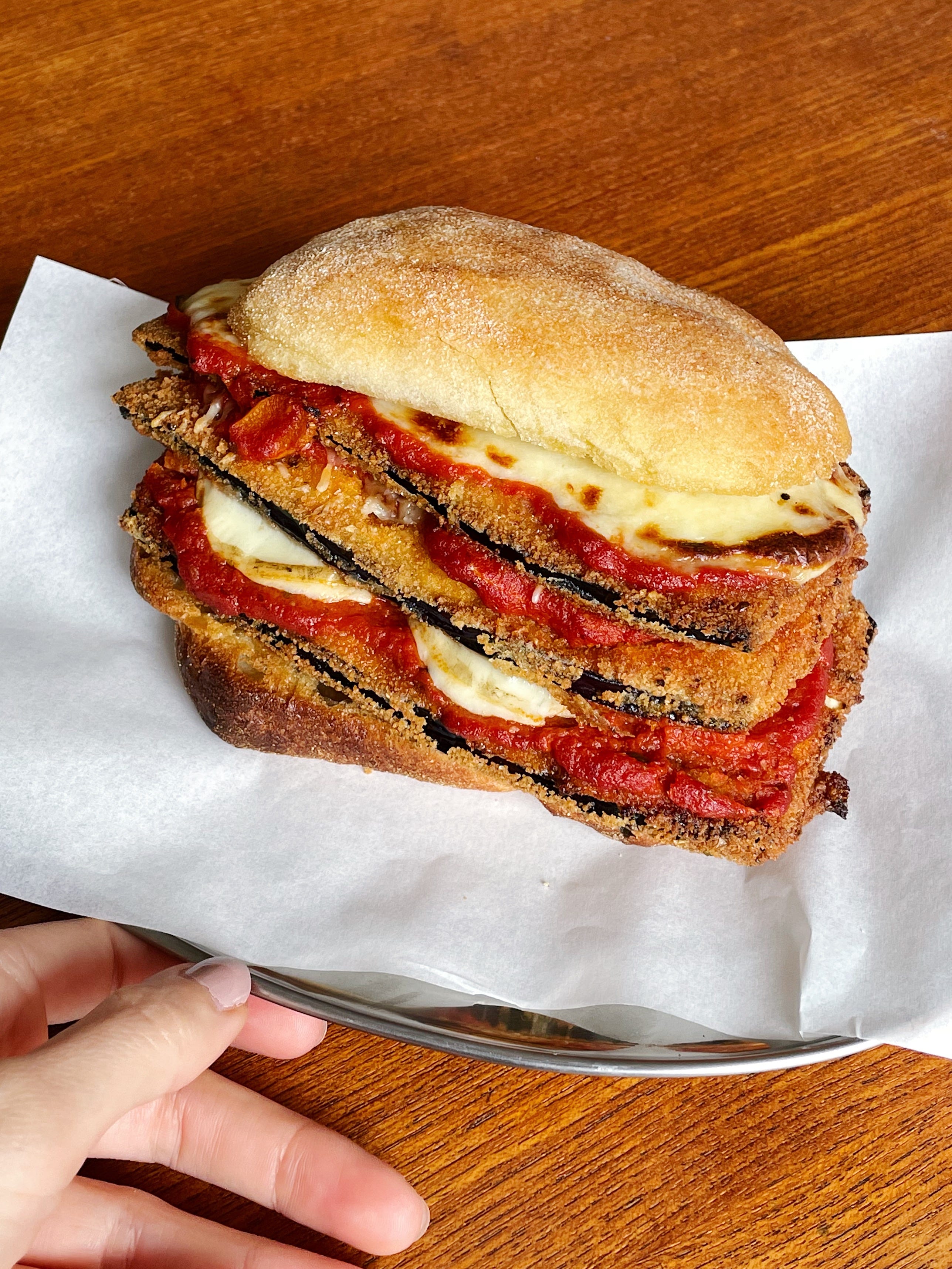 Three Cheese Eggplant Parmesan Sandwiches — Darn Good by Devan Grimsrud