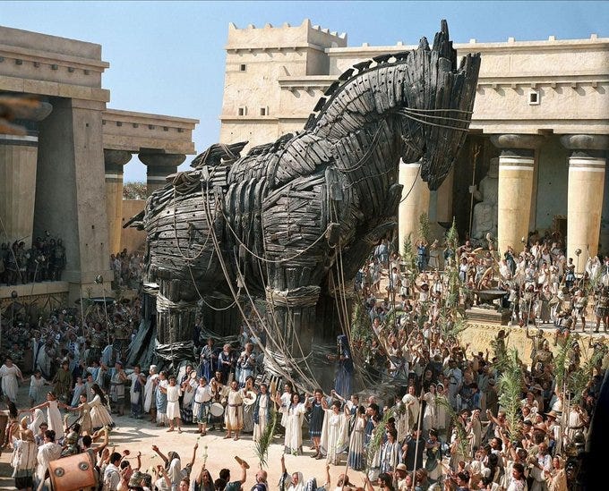The trojan horse is sales full of what