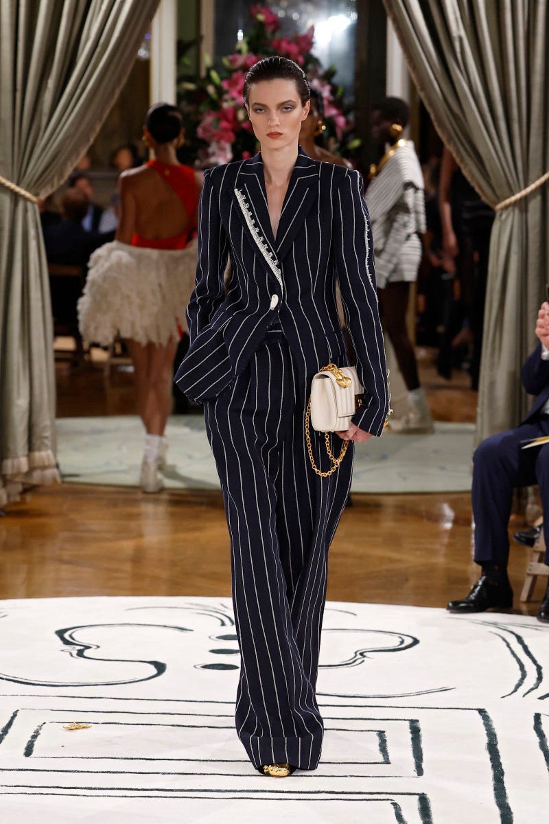 Pinstripe suits womens store