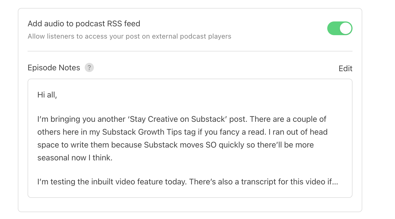 Substack Video...a test!