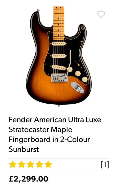 Gibson stratocaster price sale