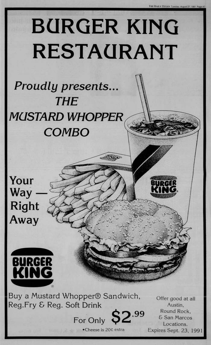 The Mustard Whopper The Retroist