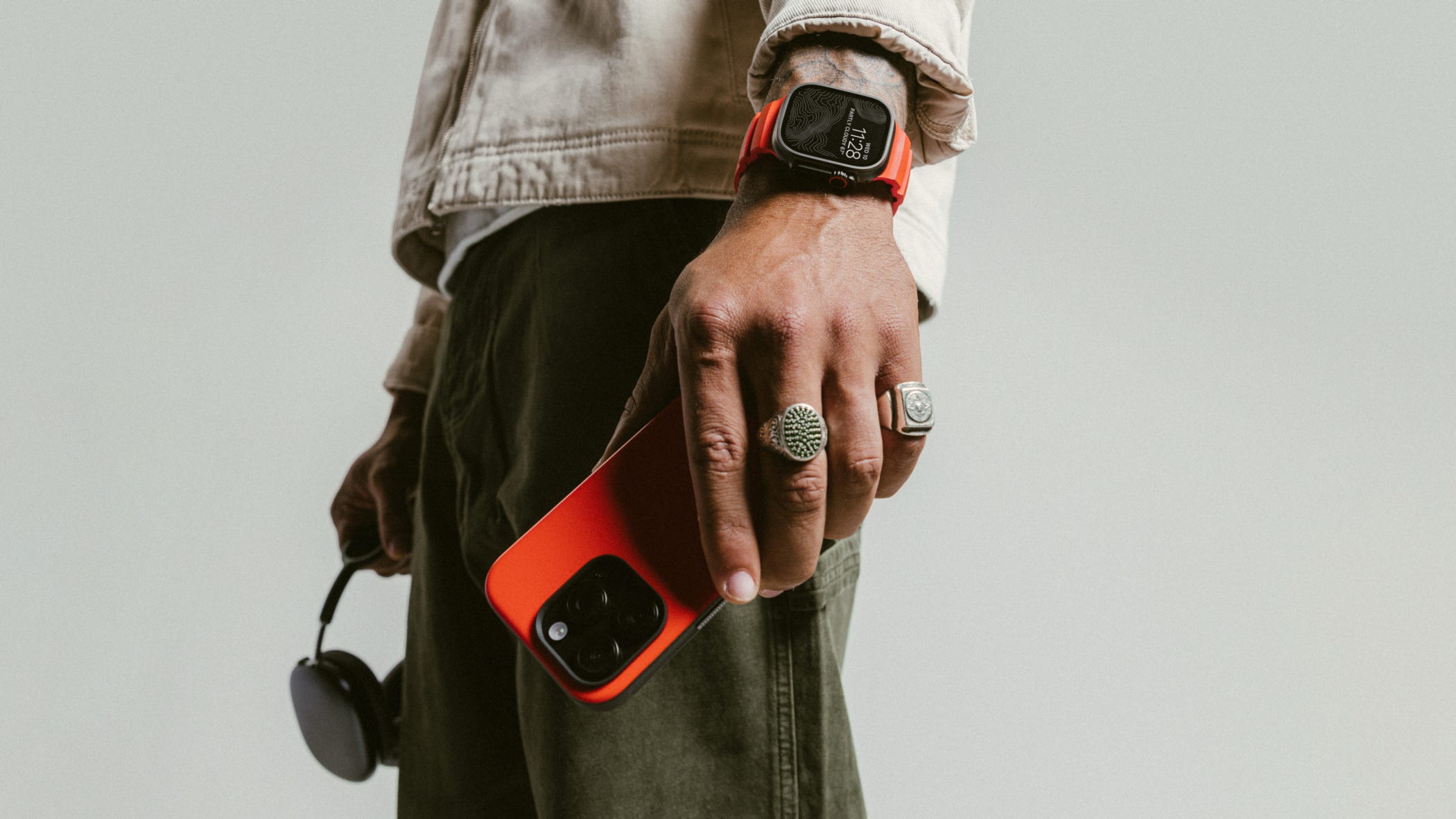 Iphone case and watch band top