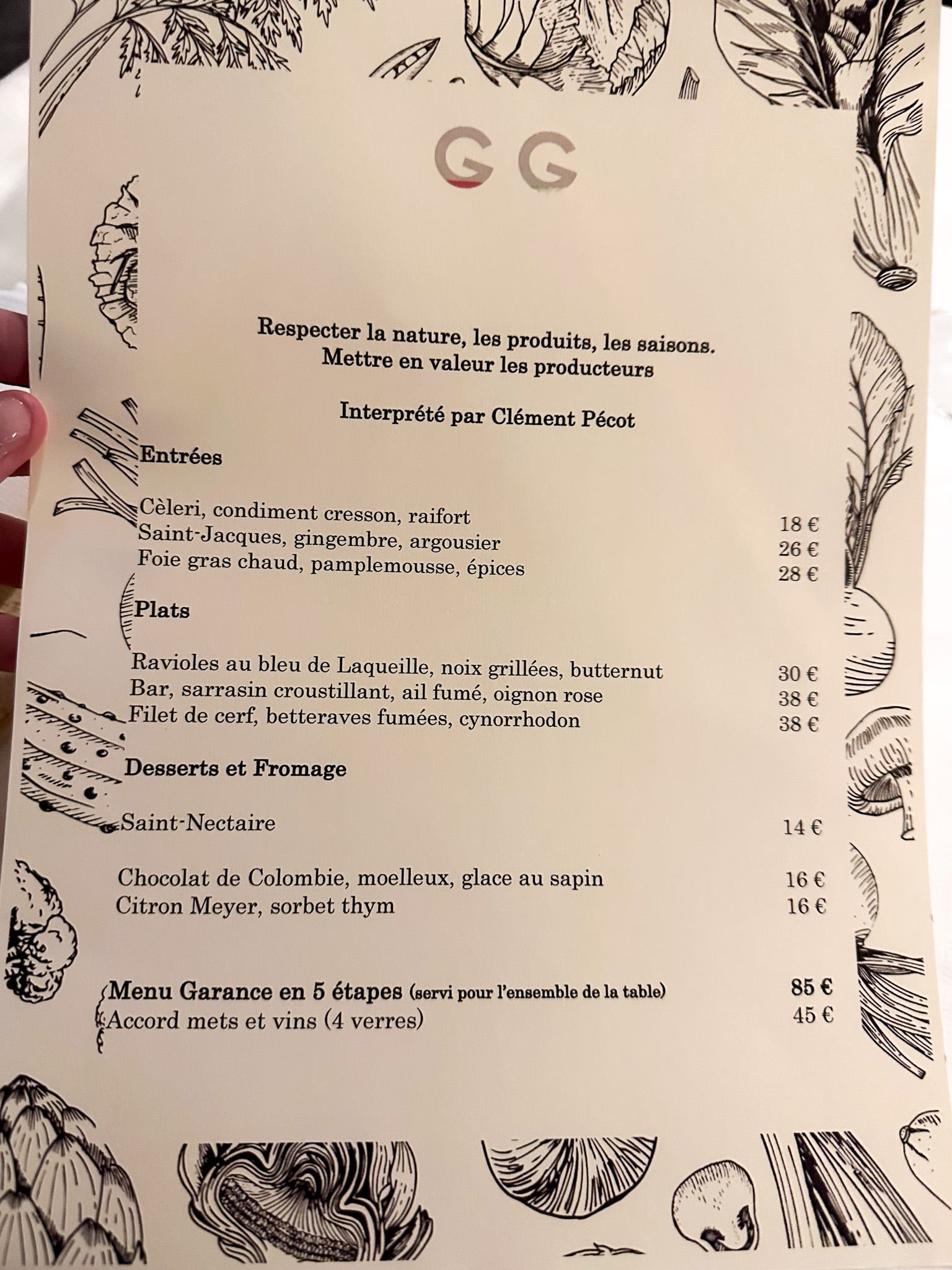 Gucci garden menu online