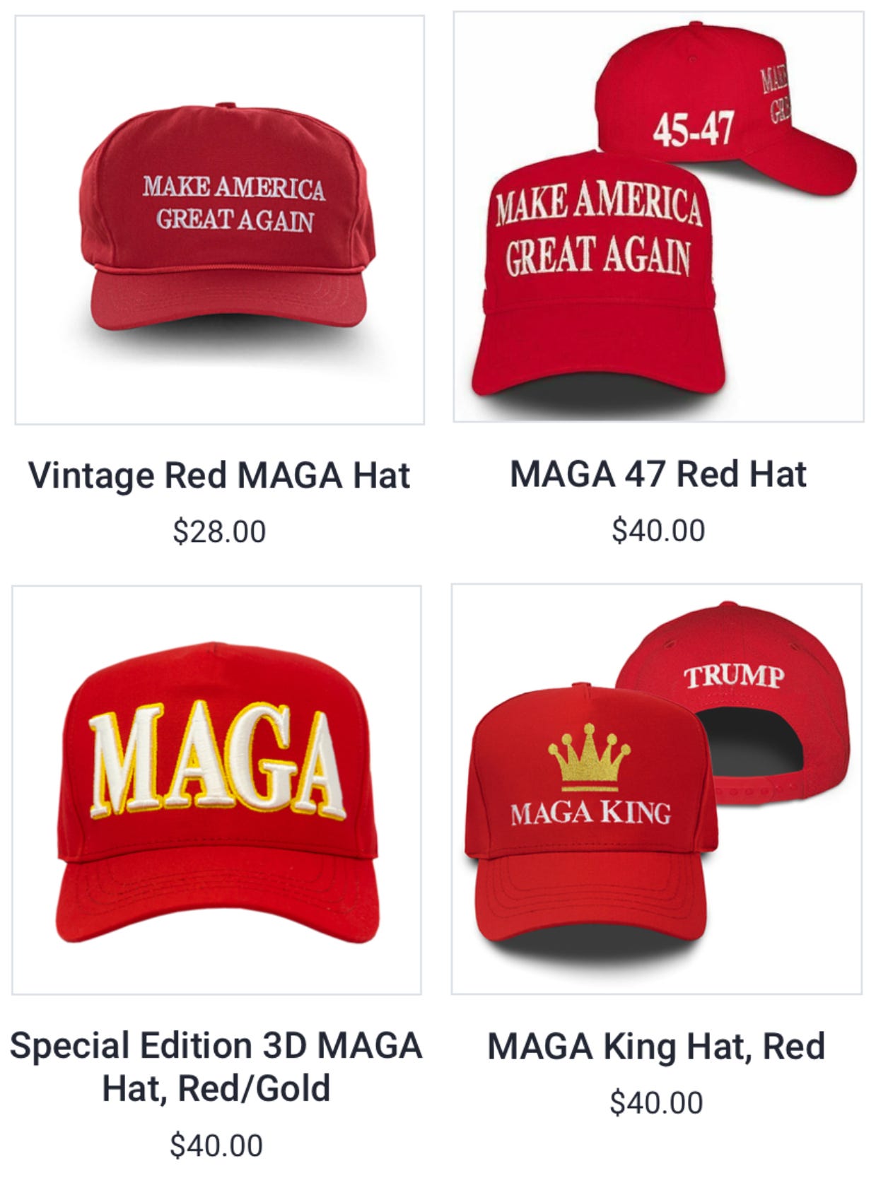 Trump campaign hats for sale on sale