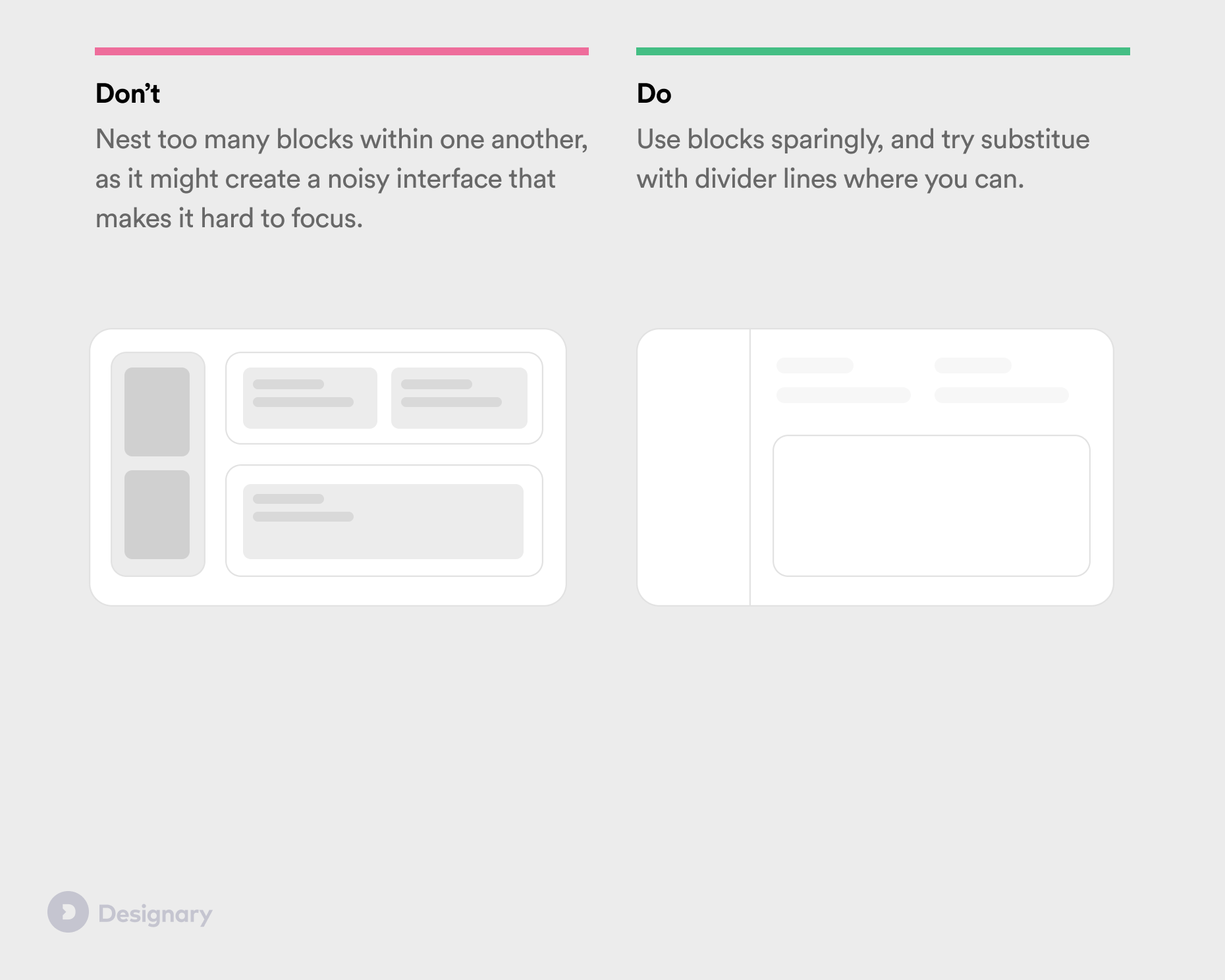 UX Tip #9: Sections, structure and visual hierarchy in UX