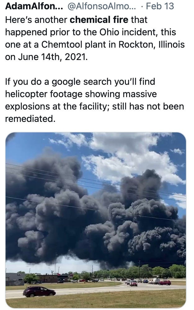 Chemical plants everywhere have caught fire recently