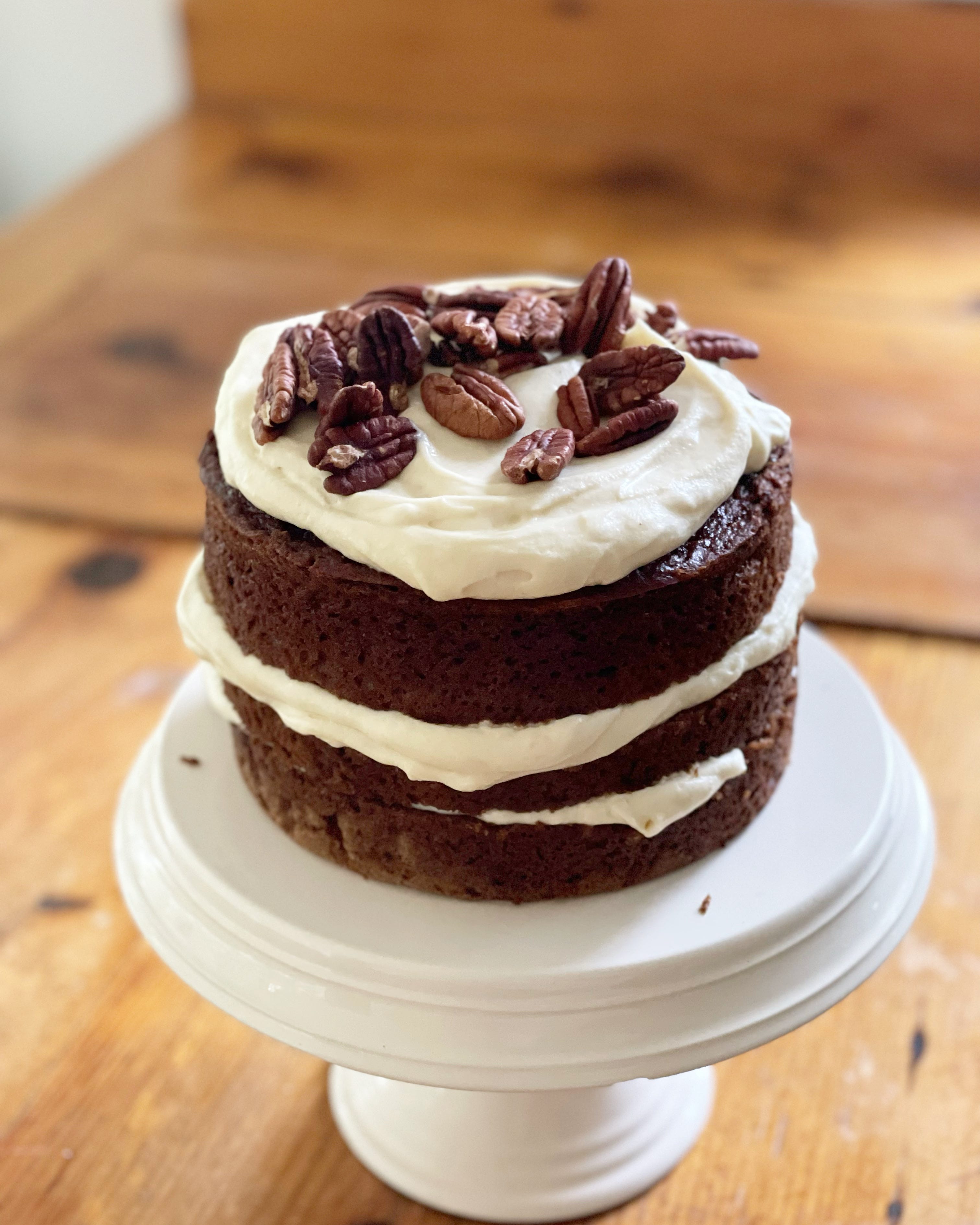 Honey Cloud Frosting (plus Applesauce + Pecan Cake)