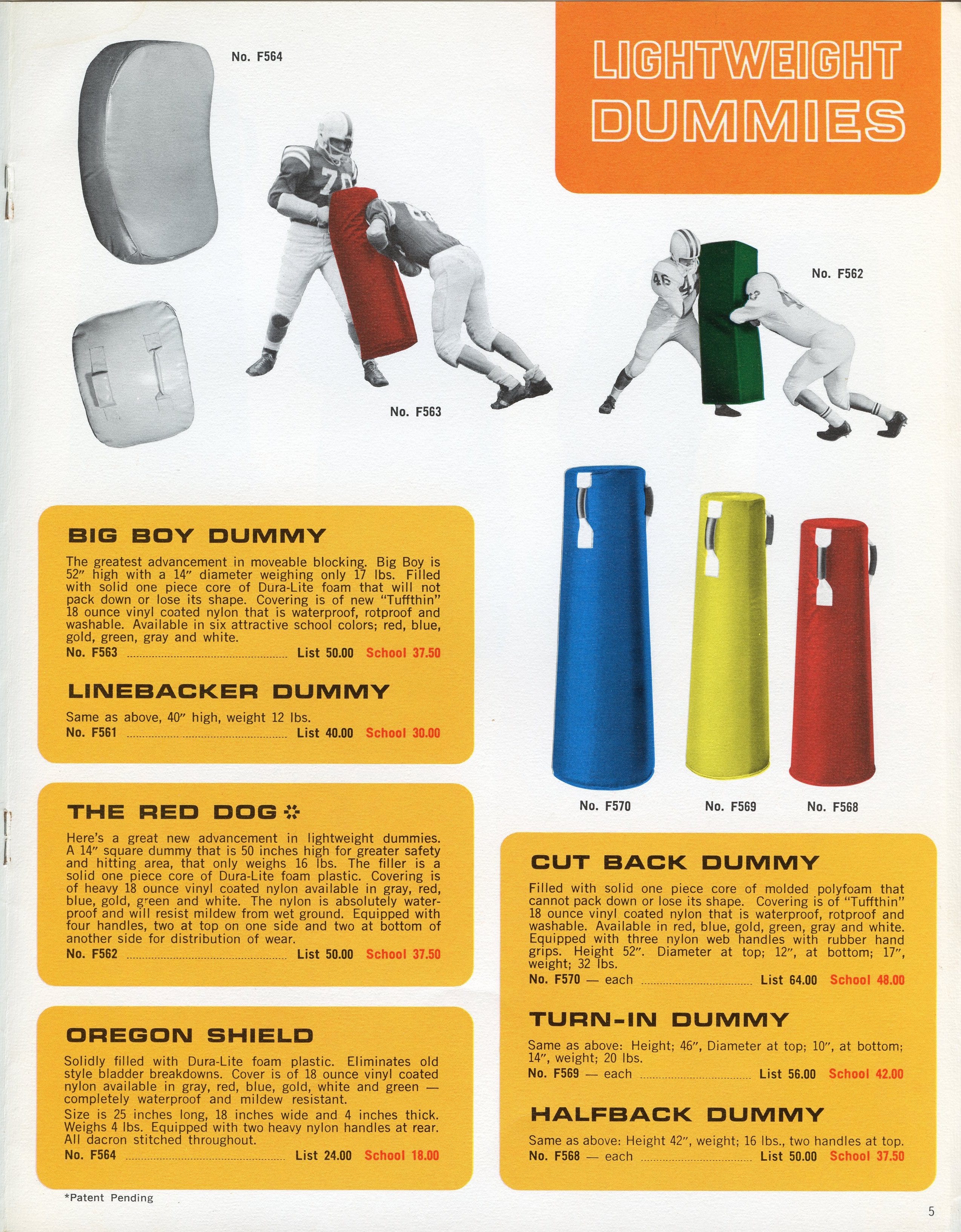 Today's Tidbit... 1966 Football Practice Equipment Catalog