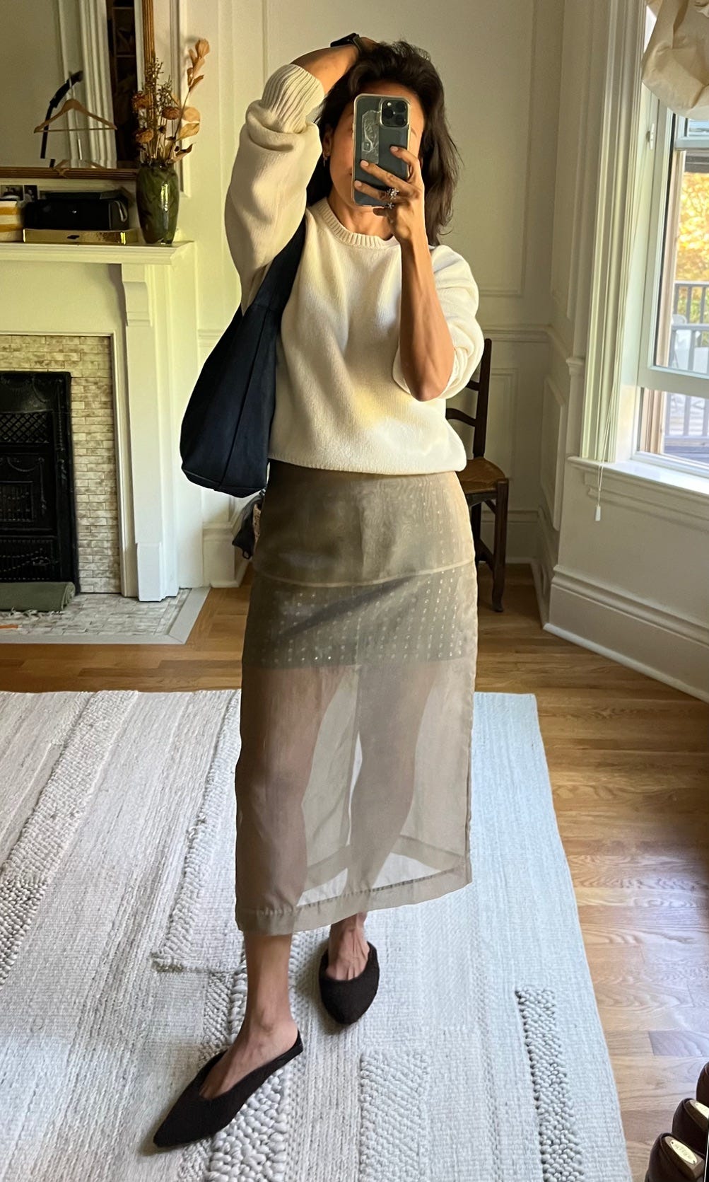 Sheer skirt on sale