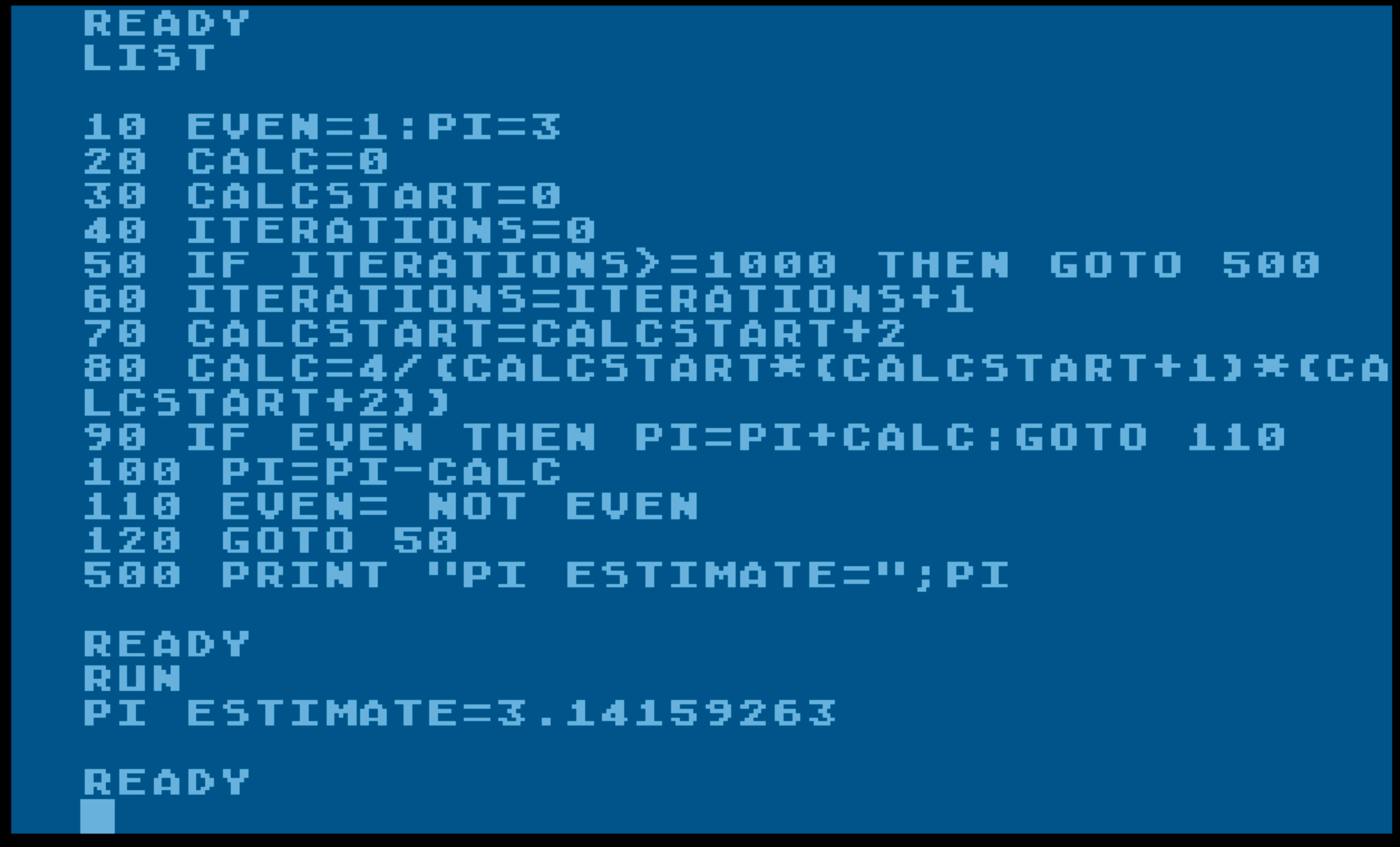 Pi Day Estimating the Value of Pi with BASIC