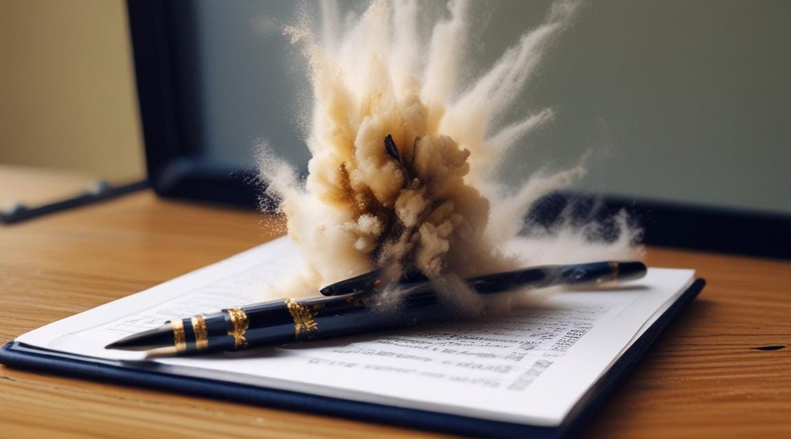 Your fountain pen exploded on a plane now what?
