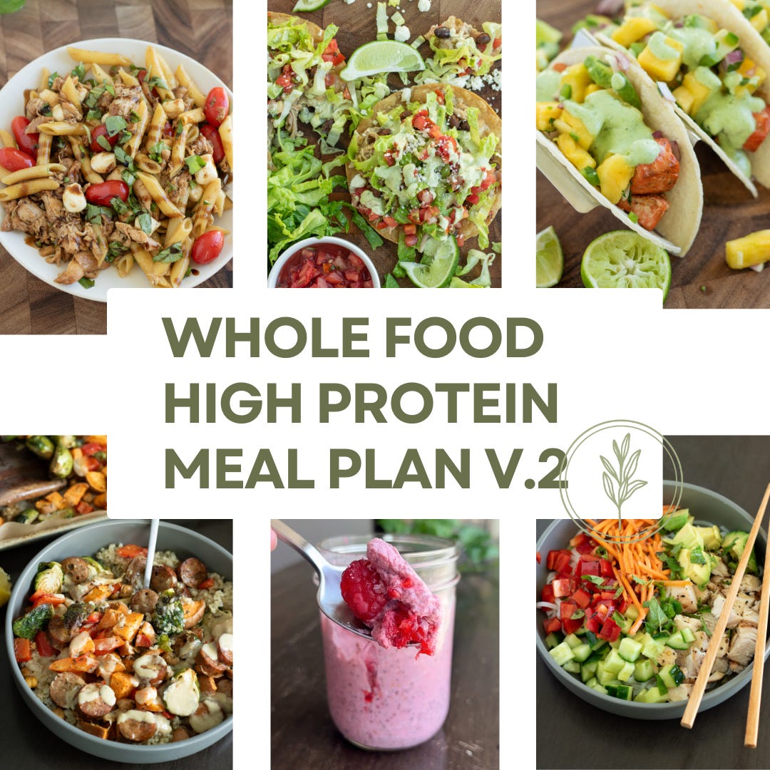 A Whole Food High Protein Meal Plan V 2