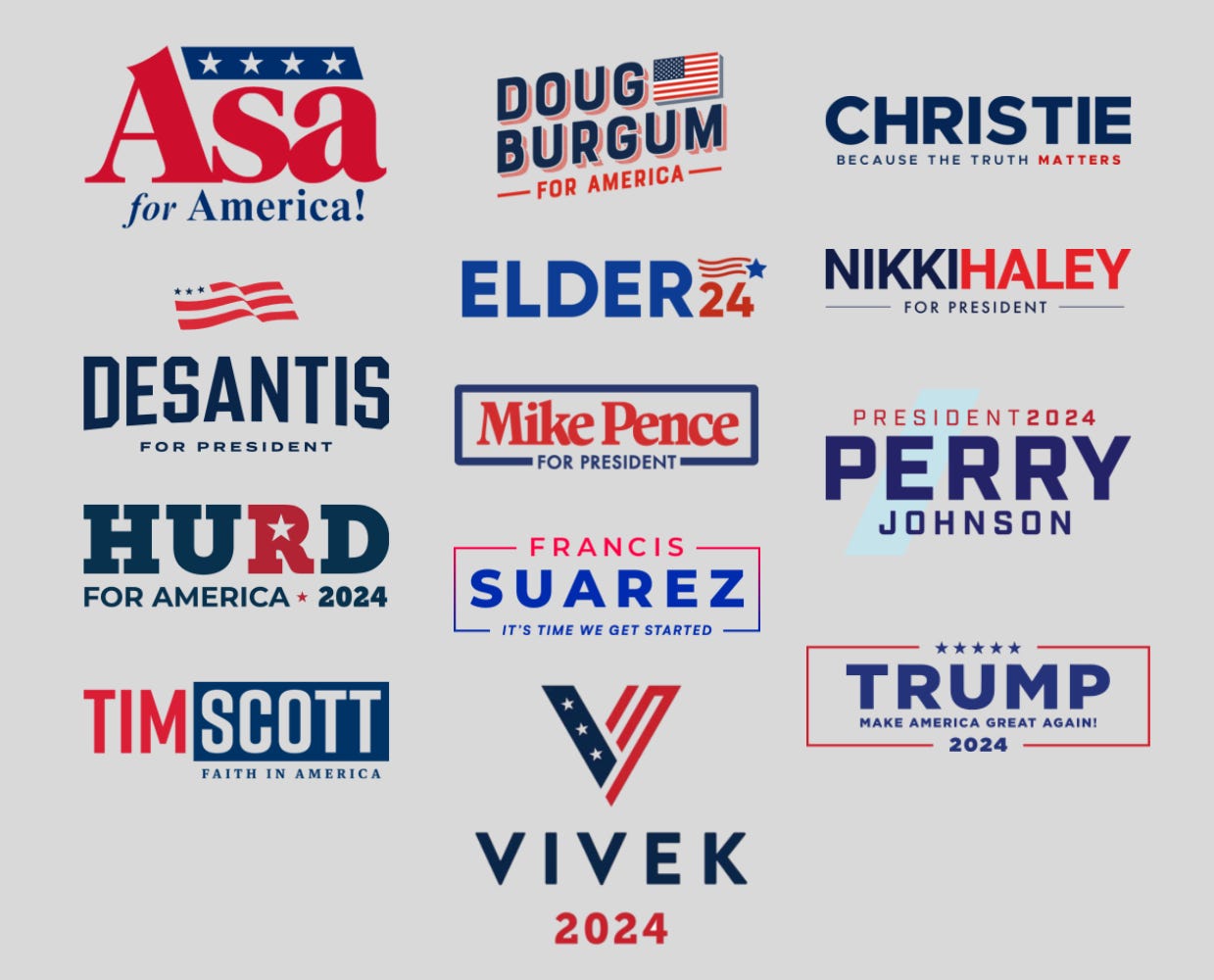What I really think of the 2024 Republican logos