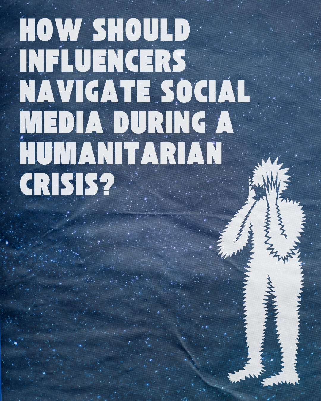How do influencers navigate social media during a humanitarian crisis