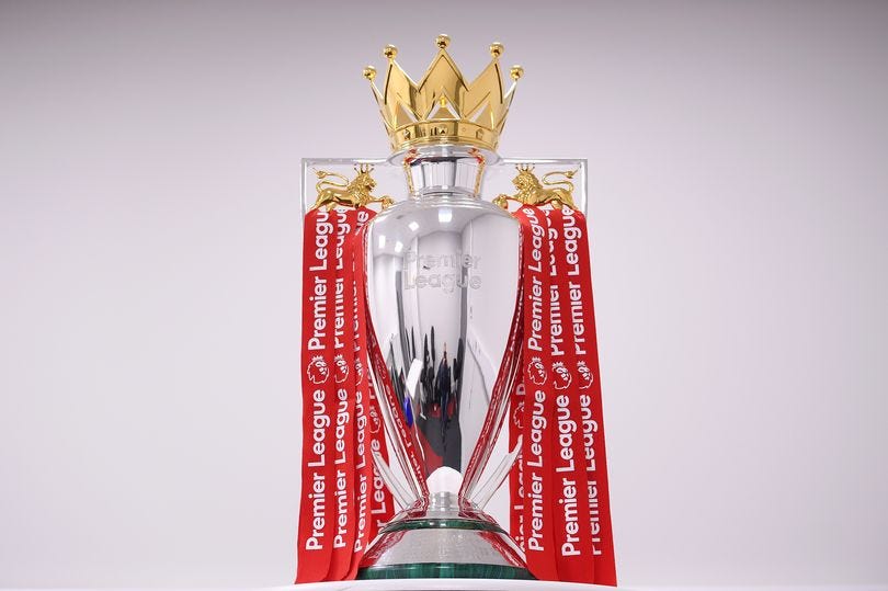 Golden premier league trophy arsenal 2025