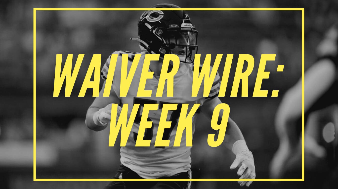 Week 9 outlet waiver wire