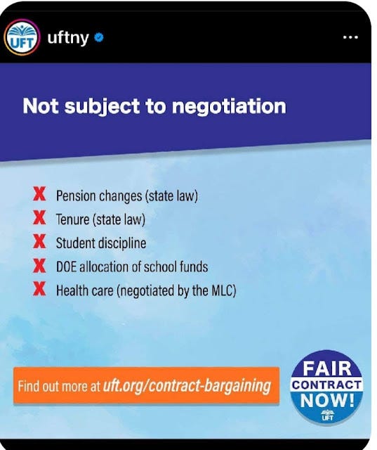UFT CONTRACT TEACHINS CAN WE AT LEAST ALL HAVE THE SAME SET OF FACTS TO WORK FROM?