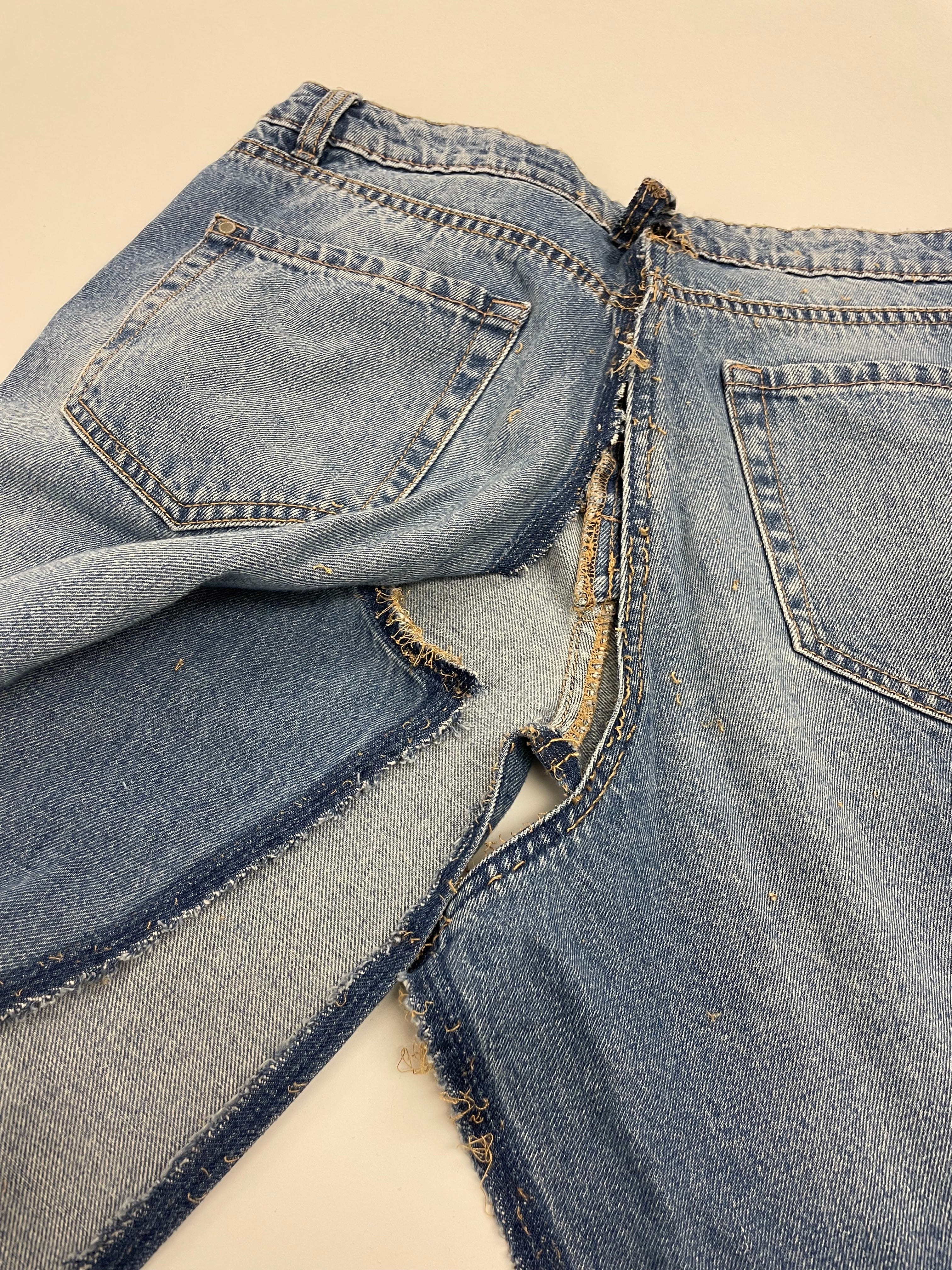 Diy ripped denim skirt sales