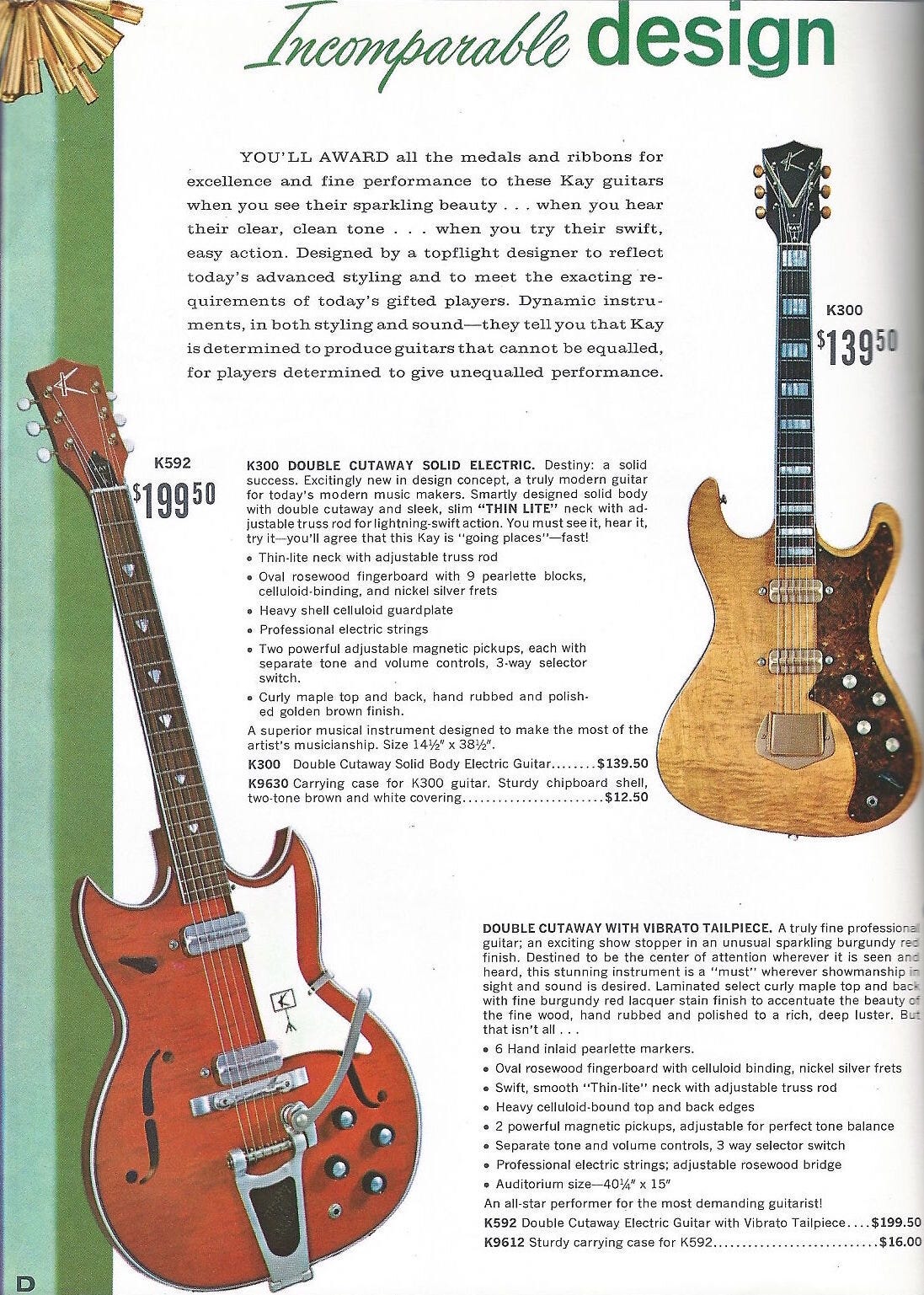 Kay K592 Red Devil Early 60's Red | Reverb