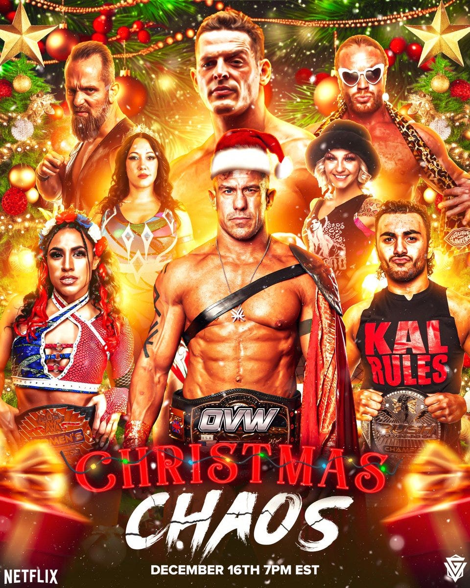 OVW "Christmas Chaos" 12/16/23 Results EC3 vs. Jessie Godderz In