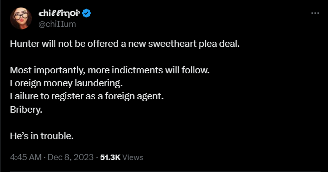 Expect More Criminal Indictments of Hunter Biden As The Weiss Special Counsel Forces Fake News To Focus On The Biden Crime Family’s Very Real Foreign Bribery Schemes – Brian Cates
