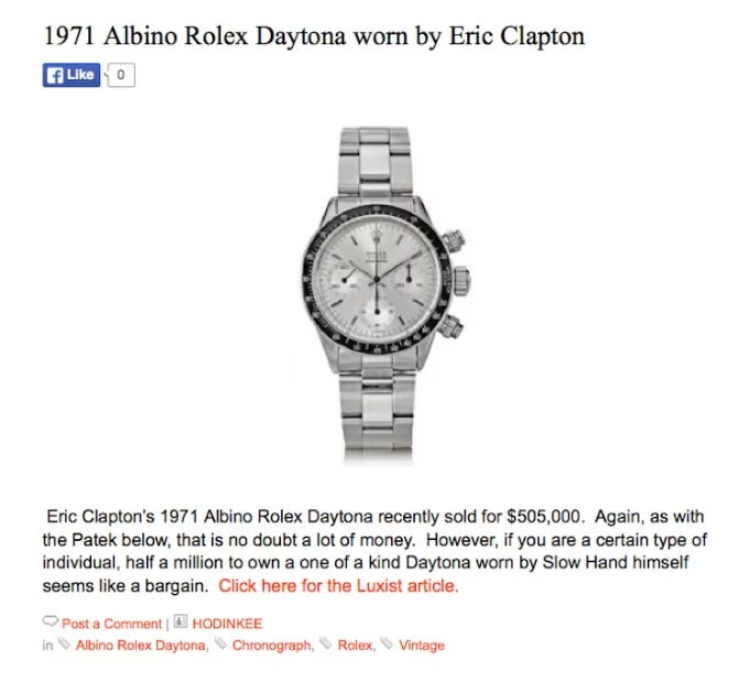 Rolex oyster hotsell albino