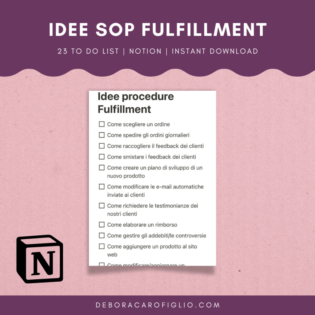 Notion Template Procedure Fulfillment