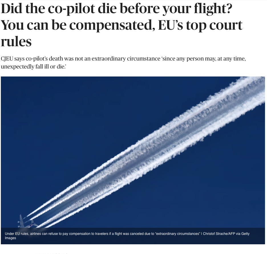 Did the copilot die before your flight? You can be compensated, EU’s top court rules