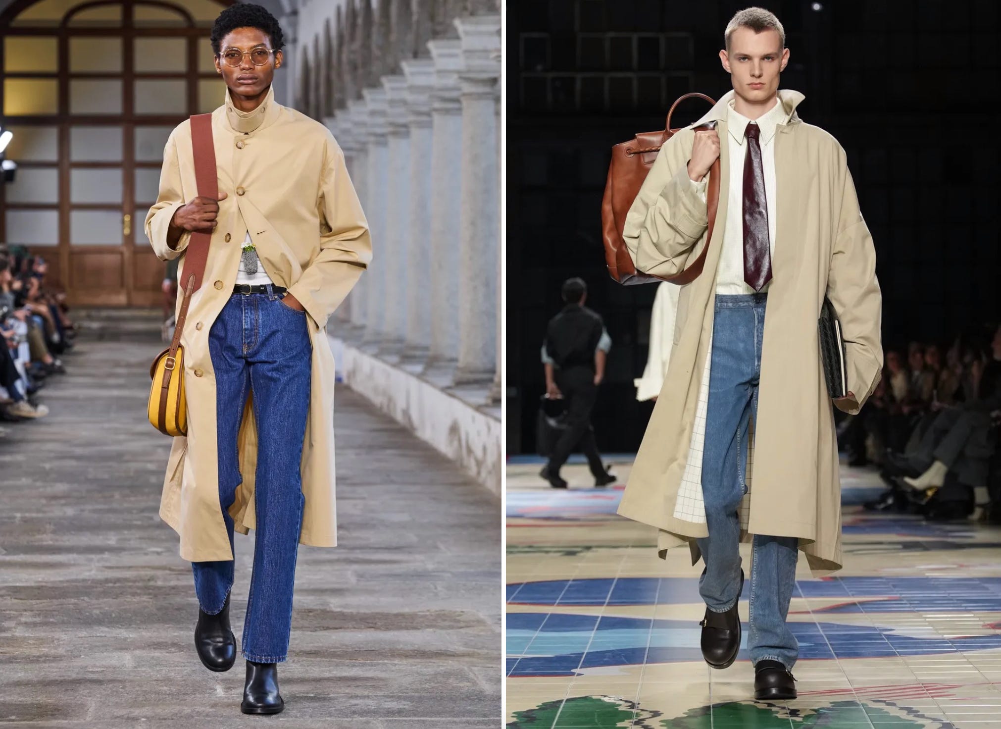 Coat jeans shop fashion