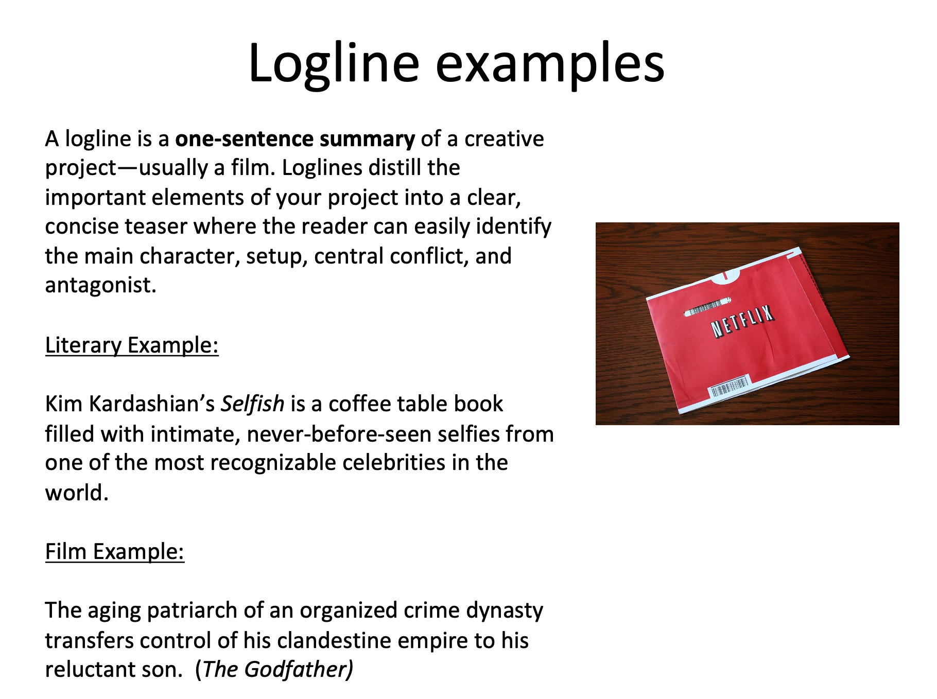 How to write a clearance logline