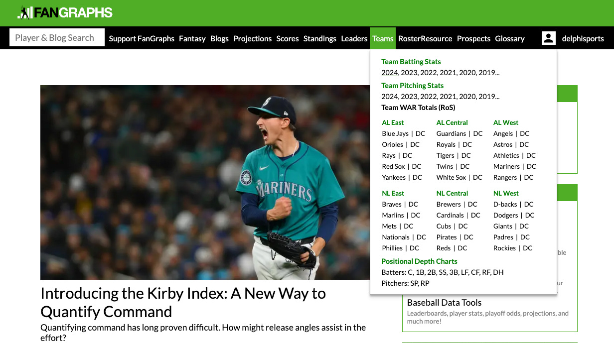 How to find batting statistics against specific pitch types