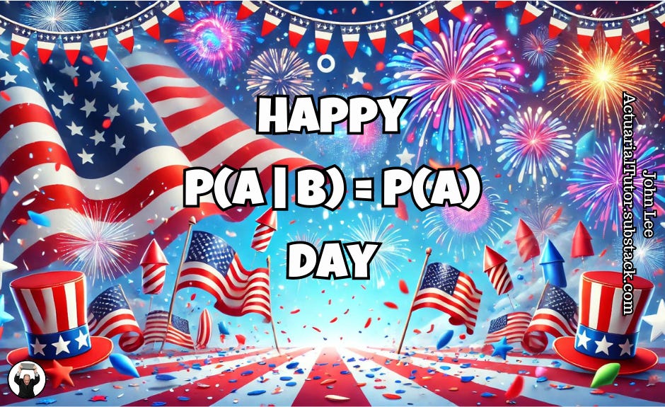 Happy P(A|B)=P(A) day!