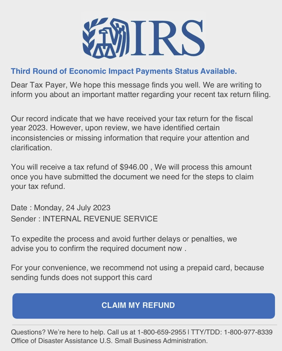 Watch Out for This IRS Scam by Paul Neiffer