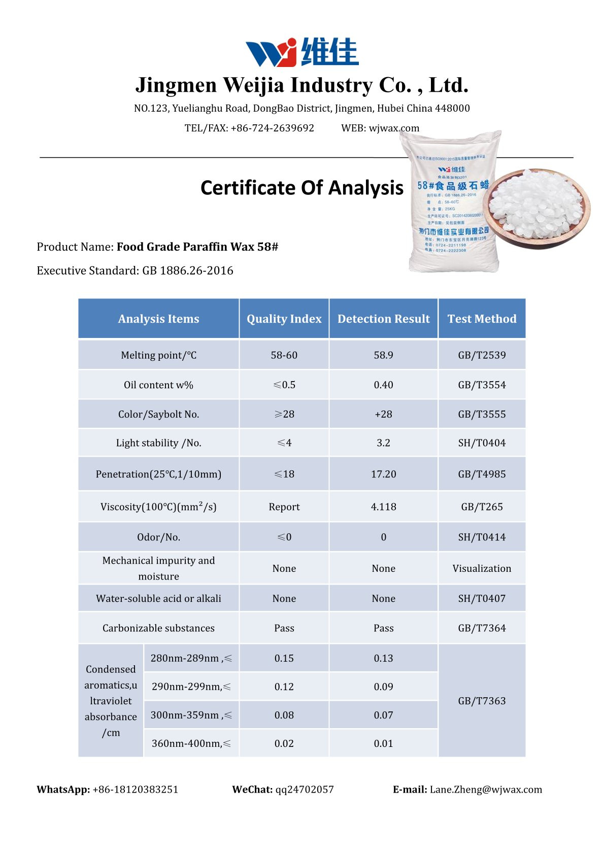 Food Grade Paraffin Wax For Canning Sealing
