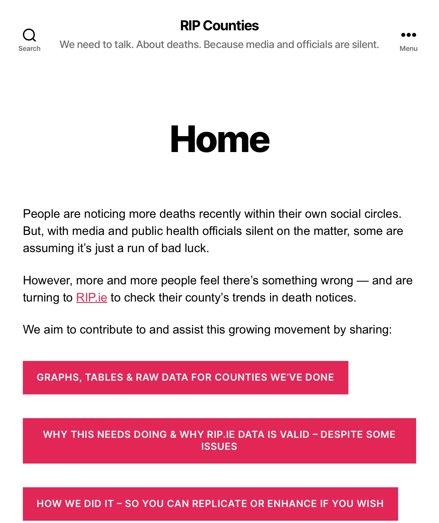  Ripcounties ie RIP ie How To Check Excess Deaths For Your Own Town 