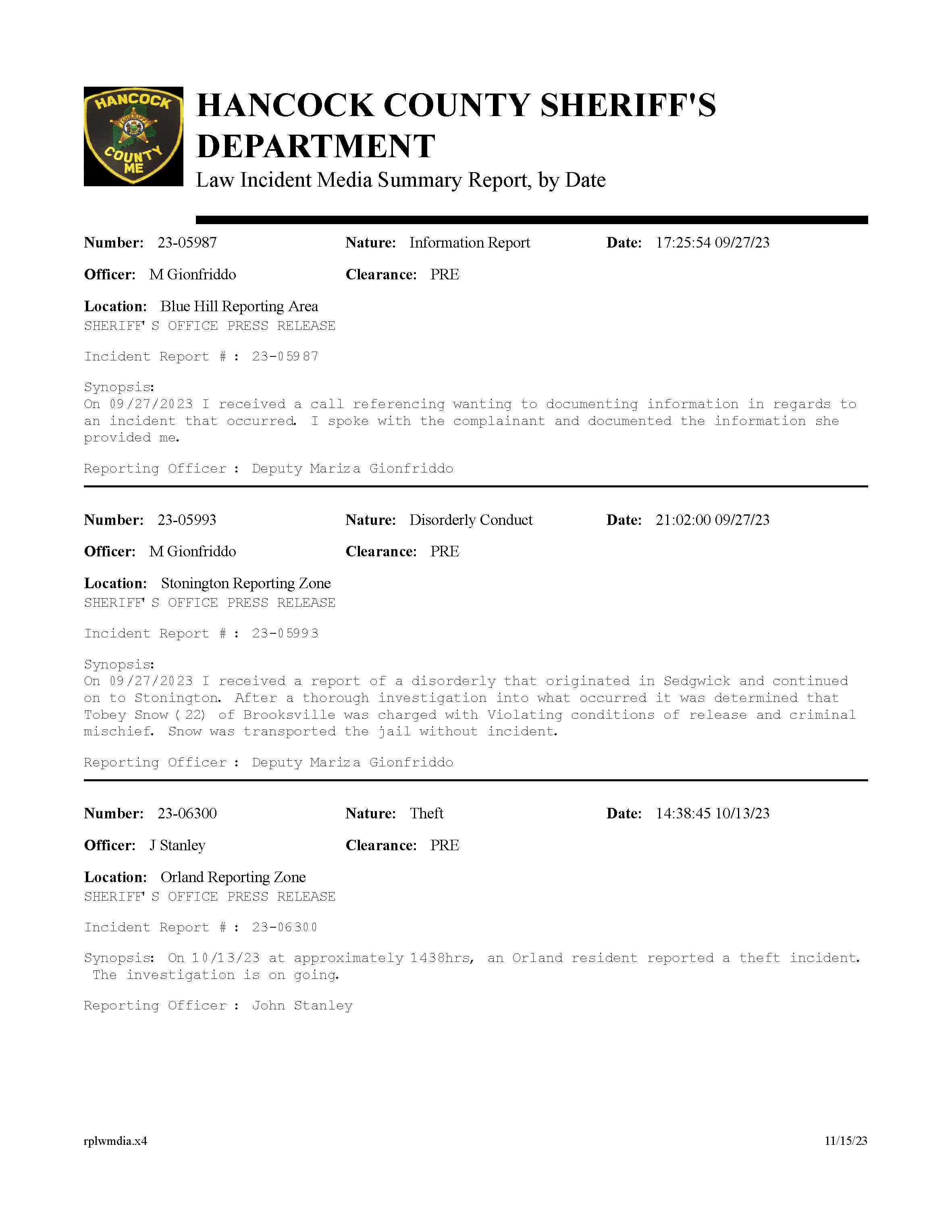 Ukiah Sheriff Log - d4u4qm4