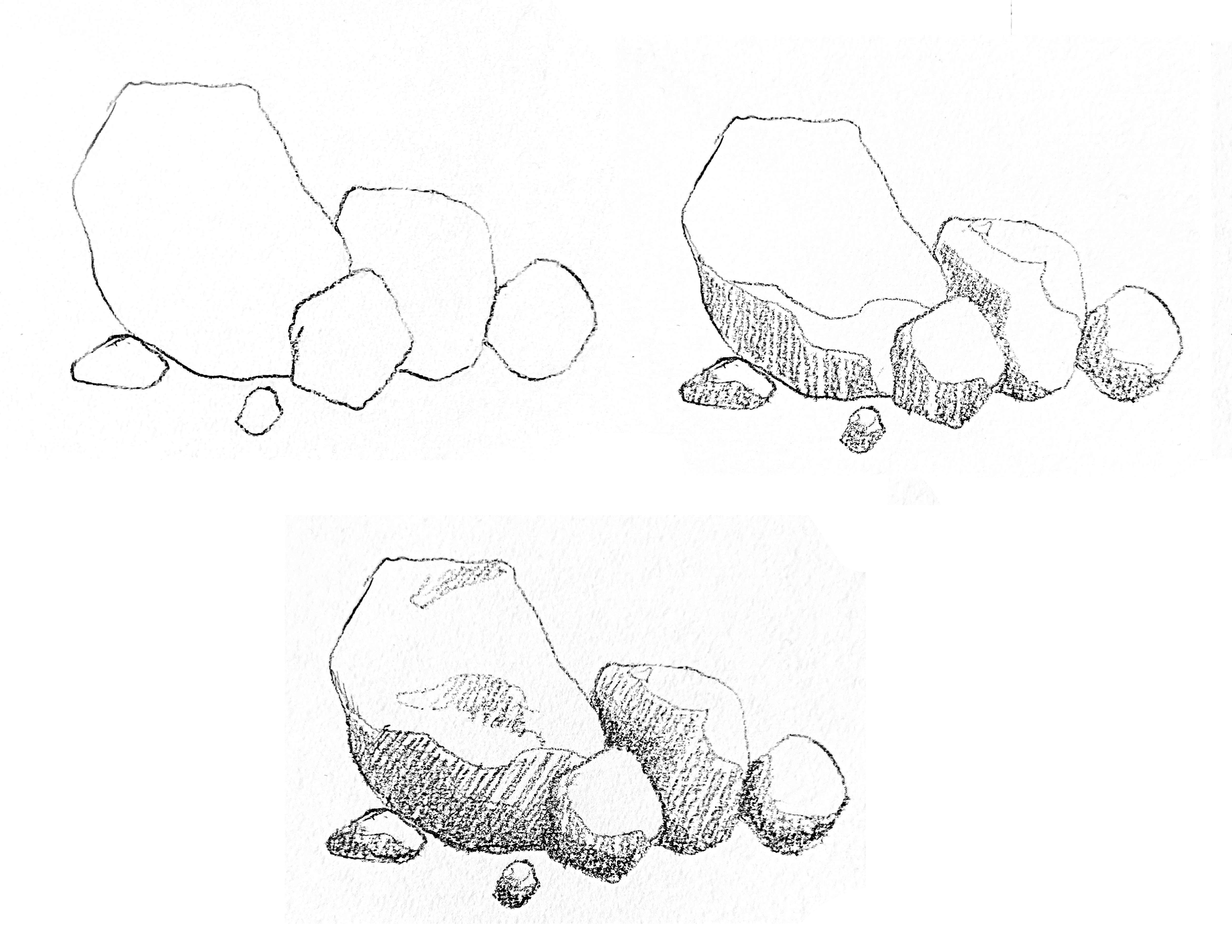 Spicky Rocks Drawing How To Draw Rocks Sketches