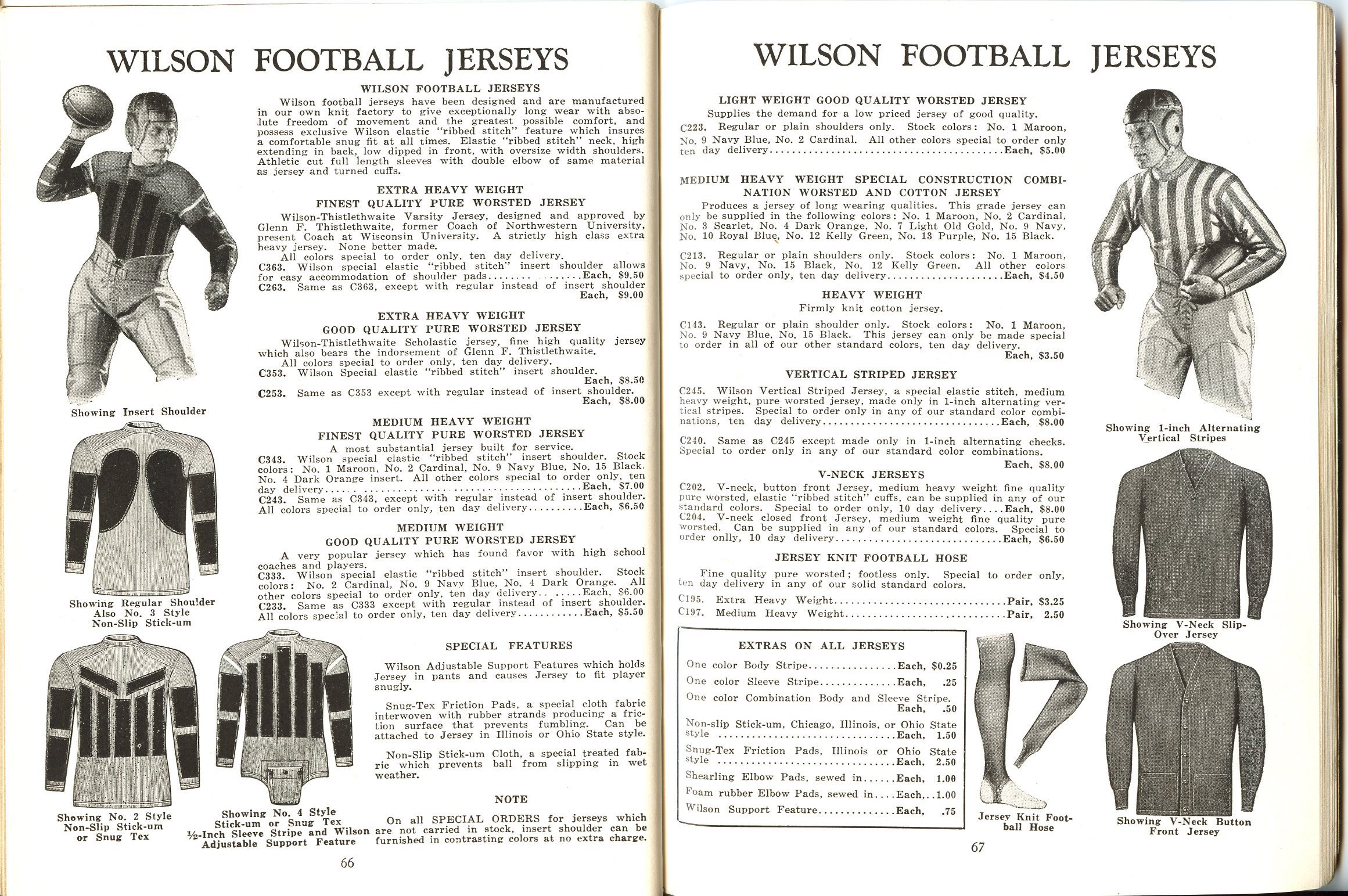 Wilson Football Jerseys of 1964 Football Archaeology