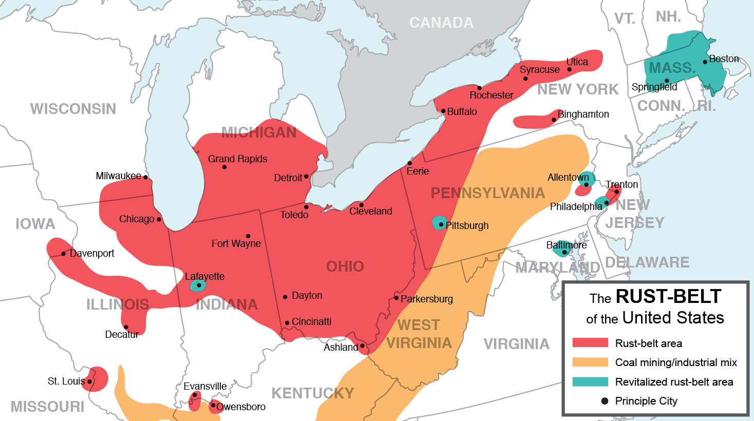 Rust belt region hot sale