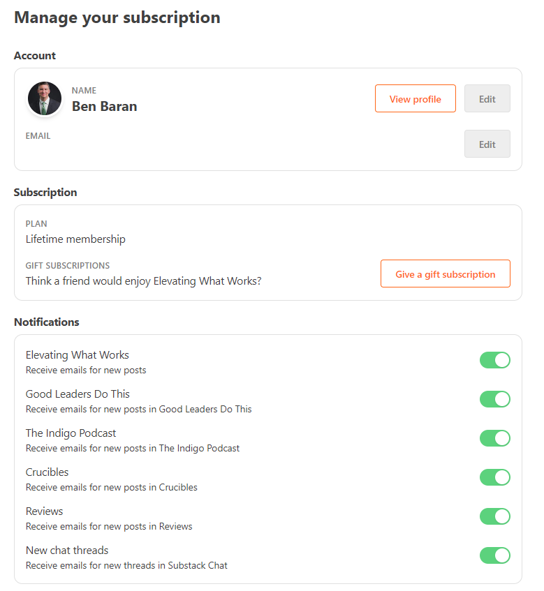 Managing Your Subscription - Elevating What Works