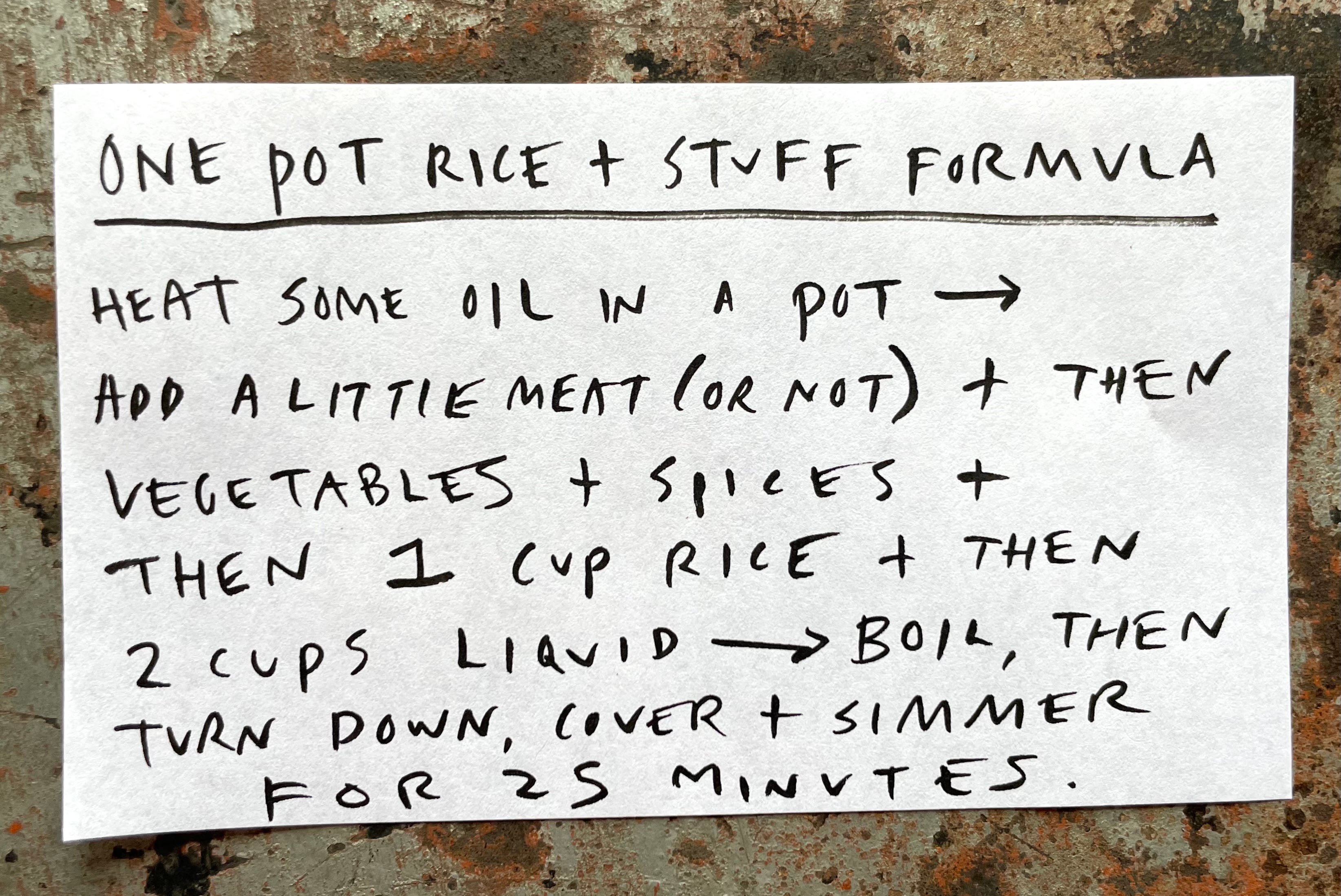 When can you add store rice to formula