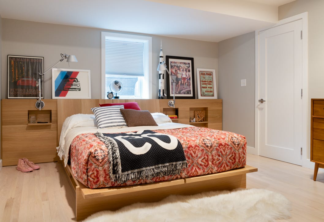 Built shop in headboard