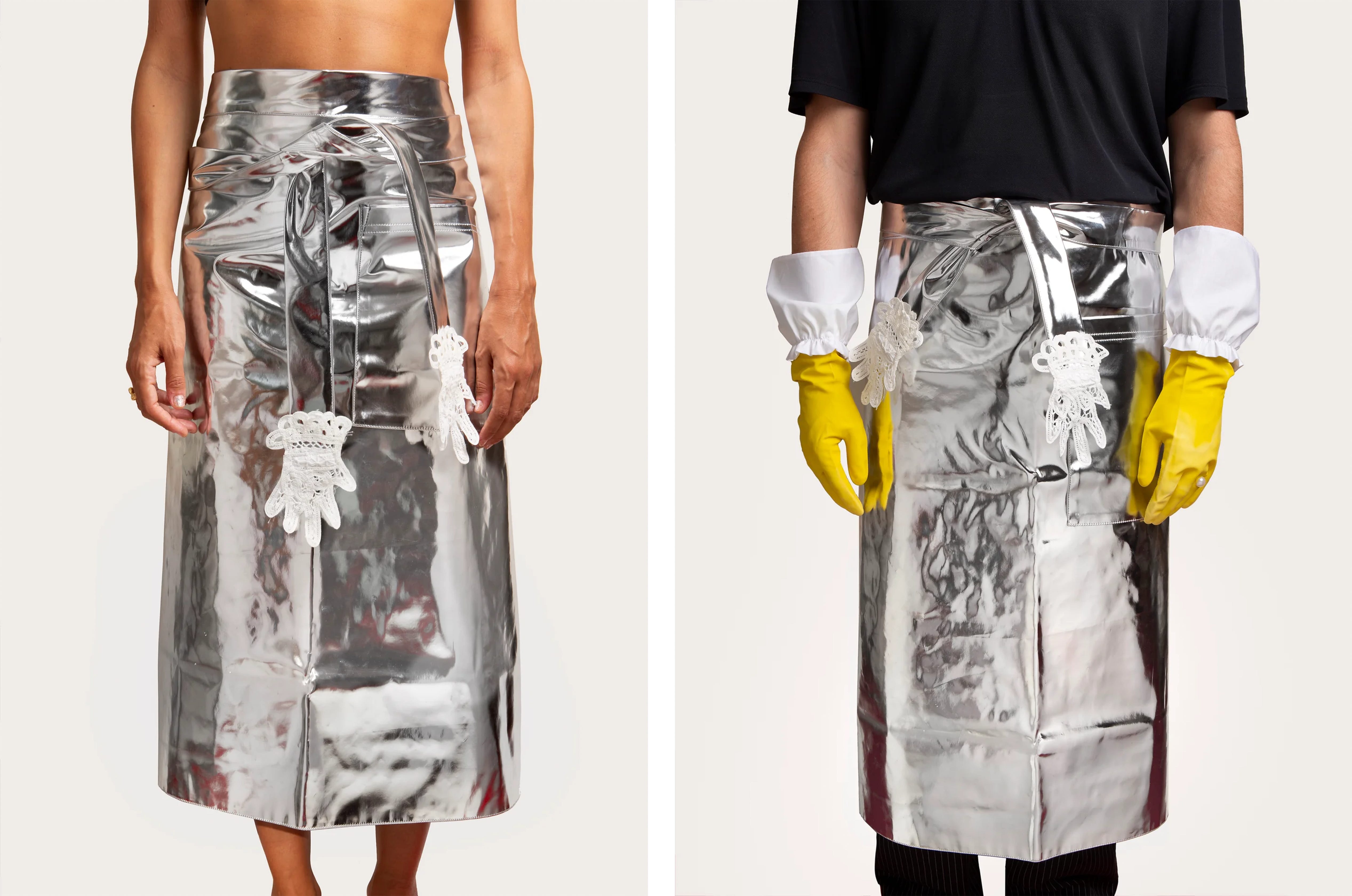Metallic Apron Where Gohar World Gets Its Store Uniforms