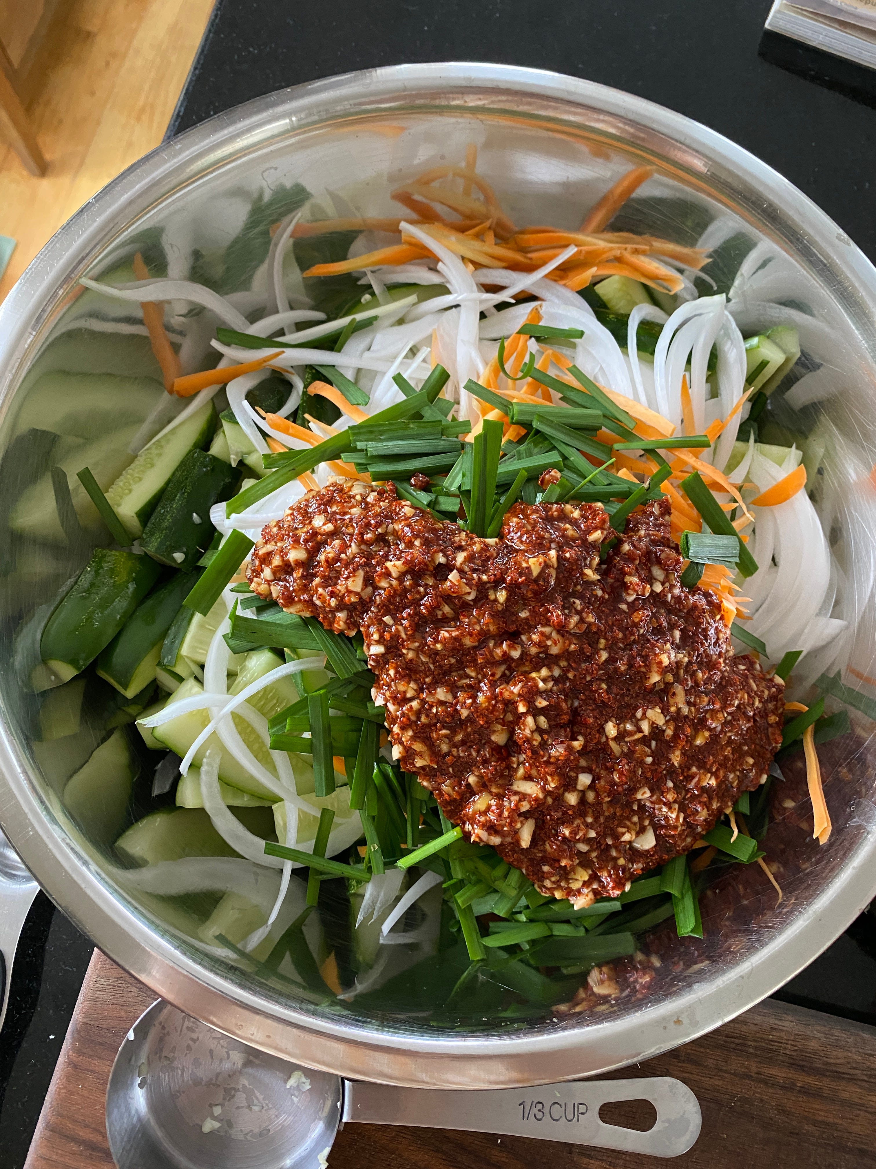 An Easy, Crunchy, Spicy Cucumber Kimchi