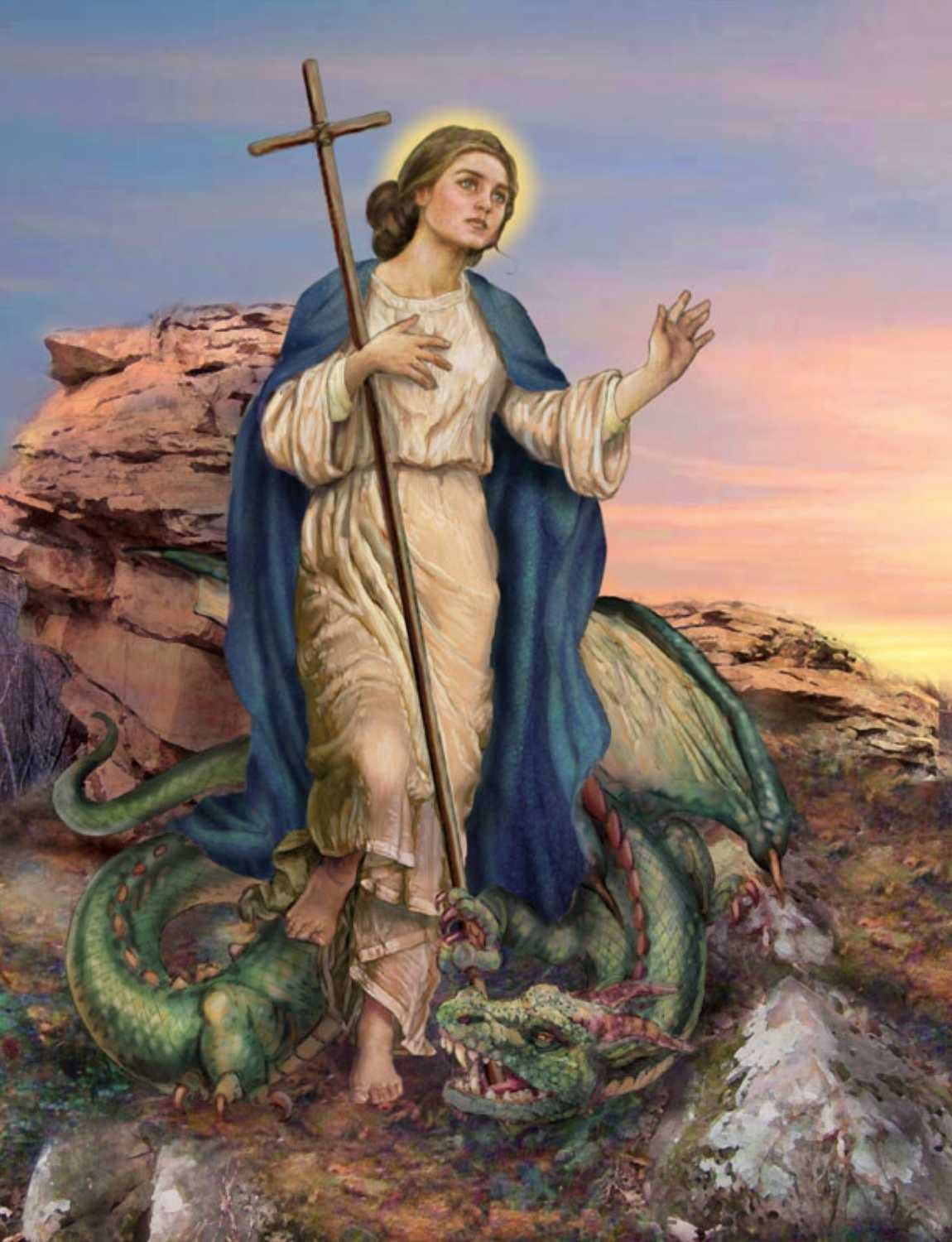 Saint Martha Binds the Dragon - by Michael Therese McQueen
