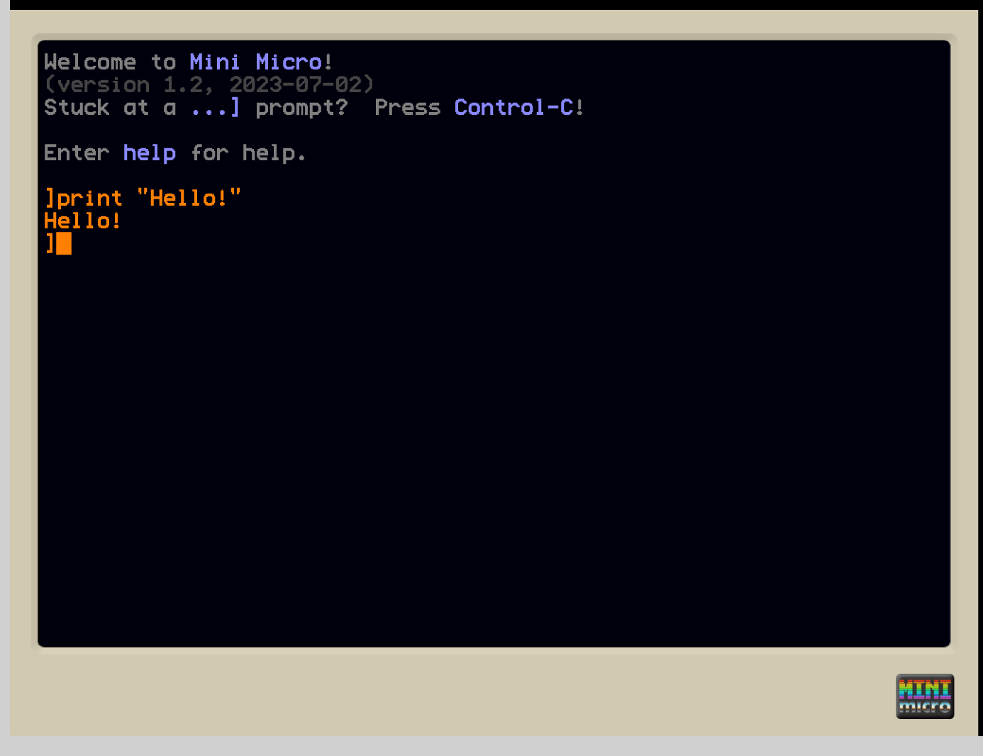 Mini Micro and MiniScript: A Great Retro Programming Combination